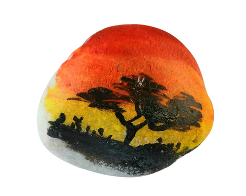 african savannah rock art painting kit & video lesson