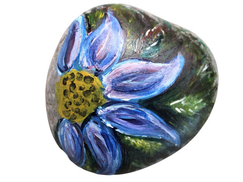 breezy flower rock art painting kit & video lesson