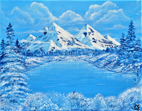 crystal pond acrylic painting kit & video lesson