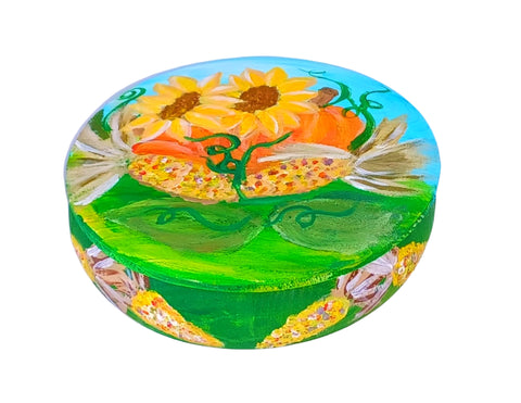 Harvest Bounty Tabletop Trinket Box Painting Kit & Video Lesson