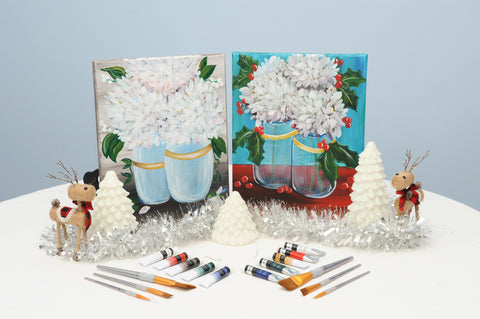 heartfelt hydrangeas duo acrylic painting kits & video lesson