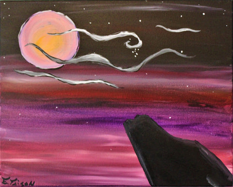 Howl at the Moon Acrylic Painting Kit & Video Lesson