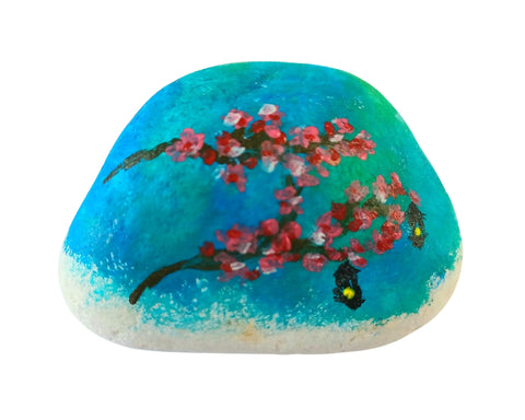 lanterns in bloom rock art painting kit & video lesson