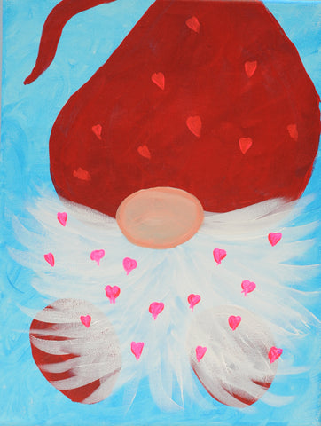 lovey dovey gnome acrylic painting kit & video lesson