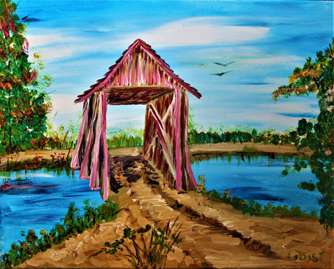 Old Covered Bridge Acrylic Painting Kit