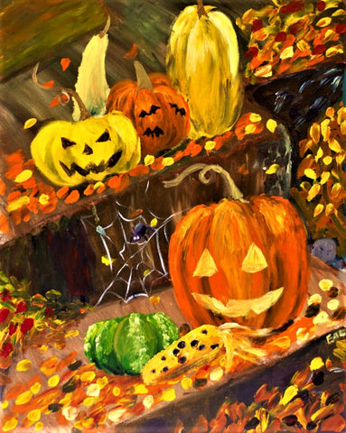 Pumpkin Party Fun Acrylic Fingerpainting Kit