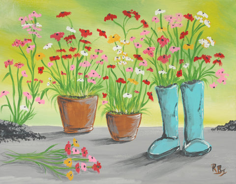 sowing the seeds acrylic painting kit  & video lesson