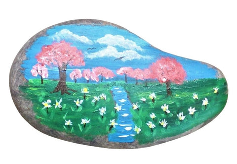 springtime delight rock art painting kit & video lesson