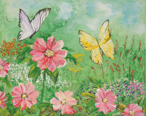 the secret garden acrylic fingerpainting kit & video lesson