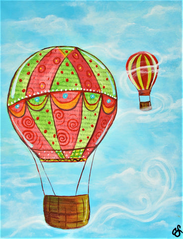 up up and away mixed media kit & video lesson